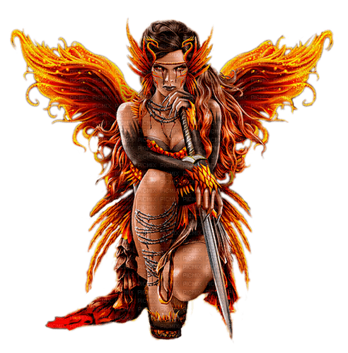 fire gothic angel  by nataliplus - gratis png
