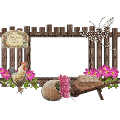Kaz_Creations Deco Flowers Garden Frame - PNG gratuit