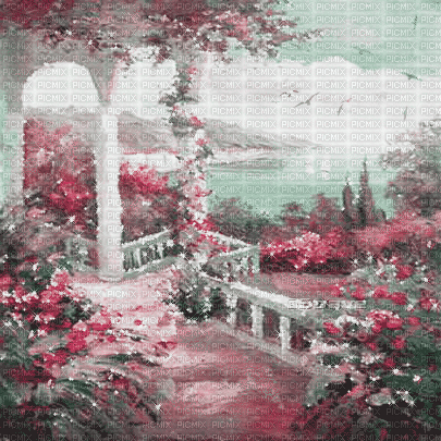 soave background animated  vintage garden - Δωρεάν κινούμενο GIF