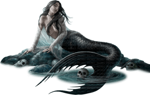 Gothic Mermaid.Sirène gothique.Victoriabea - бесплатно png