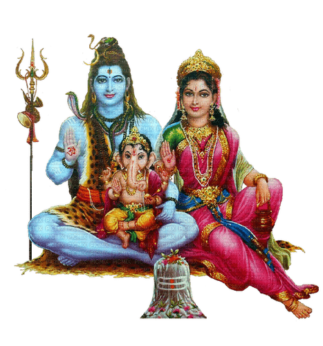 Shiv Parvati Ganesh - безплатен png