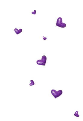 minou-purple-hearts-heart-decoration - png grátis