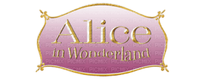 Kaz_Creations Cartoons Alice In Wonderland Logo - бесплатно png