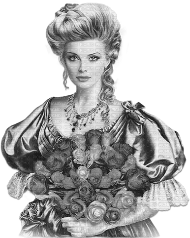 soave woman vintage fashion rose flowers - 免费PNG