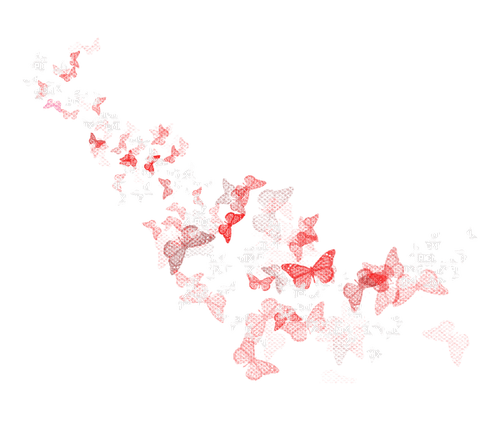 White red butterflies deco [Basilslament] - zadarmo png