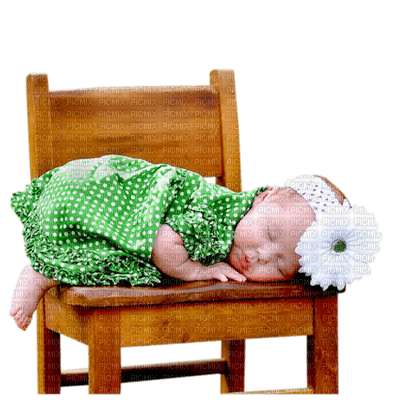 Kaz_Creations Baby Enfant Child Girl Sleeping On Chair - png ฟรี