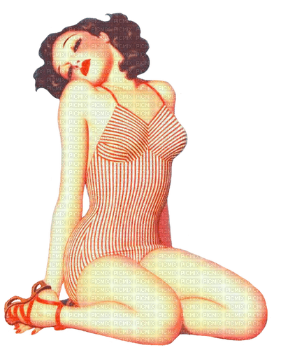 Pin up Vintage Summer swimming suit - 免费PNG