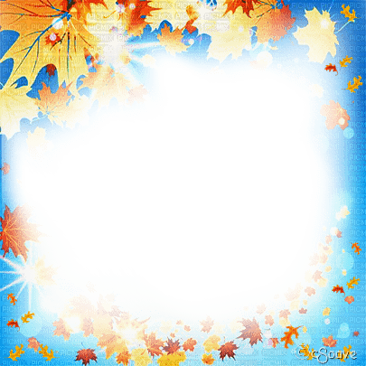 soave frame autumn leaves transparent deco - безплатен png