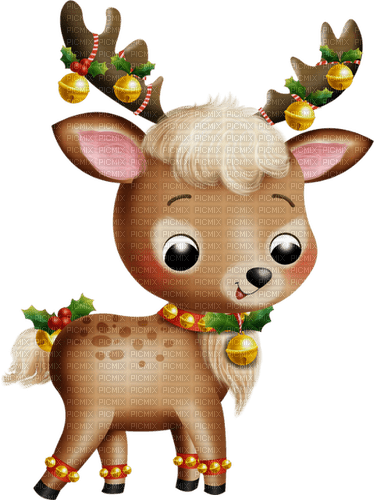 vintage christmas deer - бесплатно png