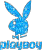 lapin playboy bleu - Бесплатный анимированный гифка