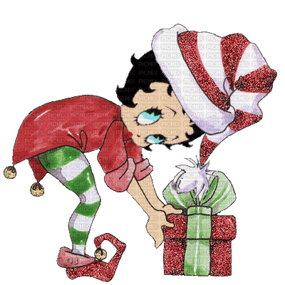 Christmas Betty Boop bp - Animovaný GIF zadarmo