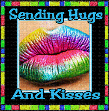 SENDING HUG AND KISSES - Nemokamas animacinis gif
