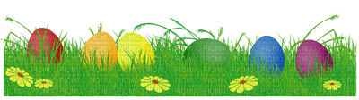 Easter grass and eggs - PNG gratuit