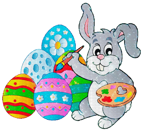 Easter hare by nataliplus - GIF animado gratis