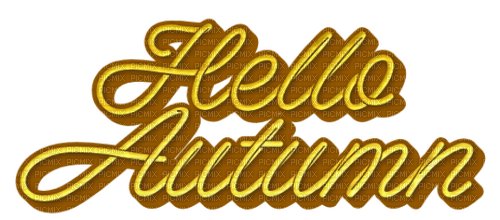 hello autumn text Bb2 - Free PNG