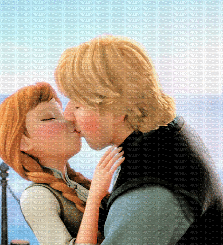 frozen kiss gif