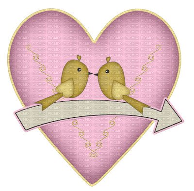 Kaz_Creations Deco  Heart Birds Hearts Love Valentine Colours - ilmainen png