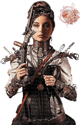 femme steampunk - PNG gratuit
