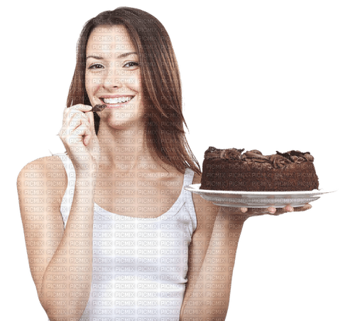 MMarcia mulher bolo chocolate woman cake  femme - Free PNG