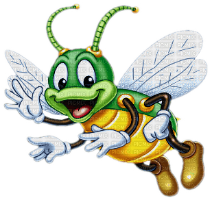 Kaz_Creations Cute Cartoon Love Bees Bee Wasp - zdarma png