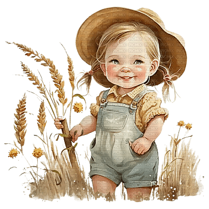 Baby - Girl - Farm - png ฟรี