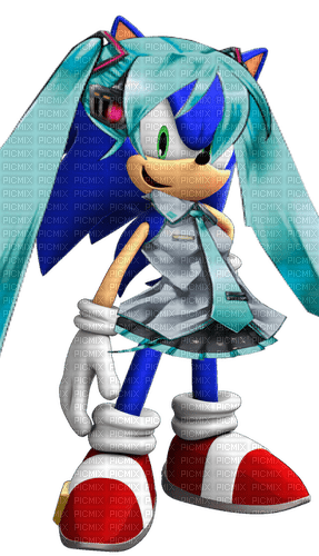 sonic in miku cosplay?! - 免费PNG