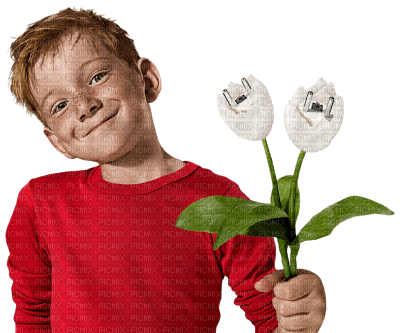 Kaz_Creations Baby Enfant Child Boy Flowers - png gratuito