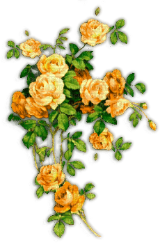 Green yellow roses flowers deco [Basilslament] - PNG gratuit