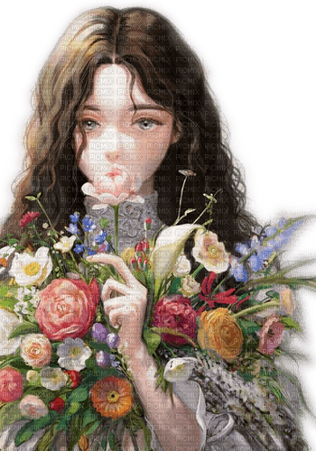 Rena Anime Flower Girl Mädchen - Free PNG