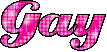 Gay pink glitter text - Animovaný GIF zadarmo
