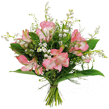 Bouquet.Fleur.Flower.Pink.Victoriabea - Zdarma animovaný GIF