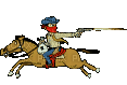 Riding Shooting Cowboy - Besplatni animirani GIF