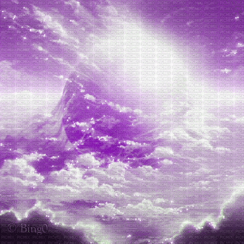 Y.A.M._Fantasy Sky clouds background purple - 無料のアニメーション GIF