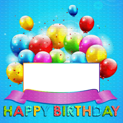 Kaz_Creations Deco Background Frame Happy Birthday - png gratuito