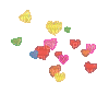 Heart, Hearts, Love, Valentine, Happy Valentine's Day, Deco, Decoration, Multicolor, Animation, GIF - Jitter.Bug.Girl - GIF animado gratis