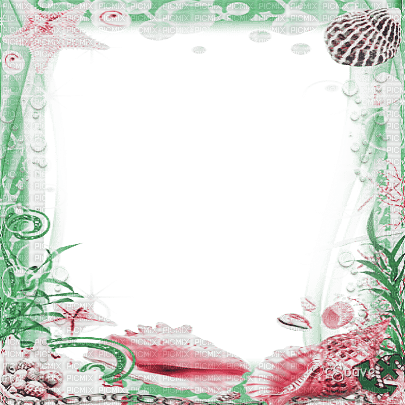 soave frame summer underwater pink green - png grátis