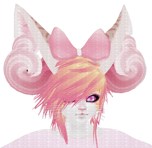 Pink Spring catboy face - png ฟรี