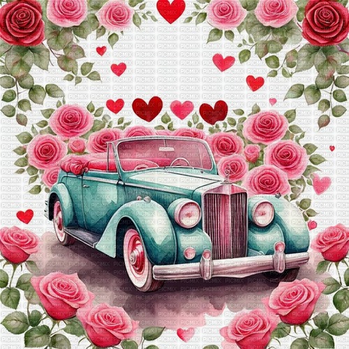 scrap background car valentine day springtimes - zadarmo png