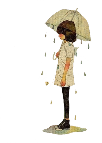 girl fille child enfant Niña umbrella Rain - bezmaksas png