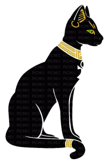 chat noir egypte - Darmowy animowany GIF