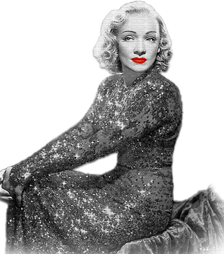 soave woman vintage Marlene Dietrich black white - gratis png