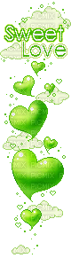 green heart pixel divider - GIF animado gratis