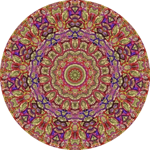 Mandala, metallic, red, green, purple - png grátis