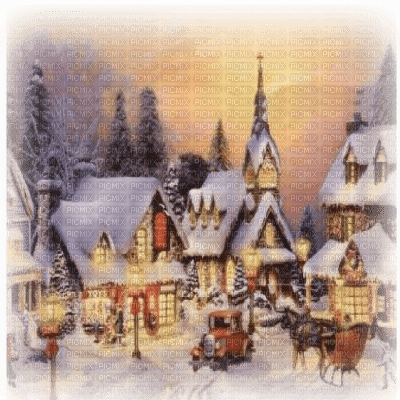 pueblo navidad  invierno  dubravka4 - ilmainen png