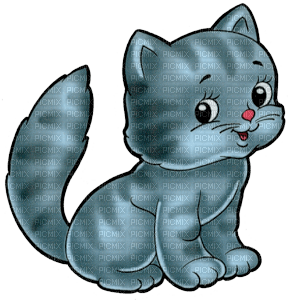 chat tigré bleu - gratis png