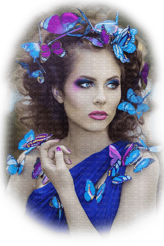 Rena Woman Frau Schmetterlinge Butterflys - 無料png