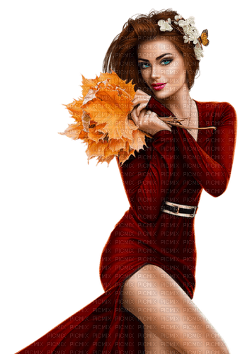 Kaz_Creations Woman-Femme-Autumn - PNG gratuit
