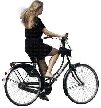 woman with bicycle bp - zdarma png