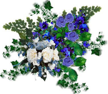kikkapink deco flowers blue - ilmainen png
