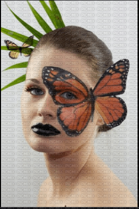 butterfly woman - zdarma png